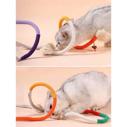 Cat Rope Chew Toy Catnip Plush Interactive Teeth Cleaning Kitten Play Toy