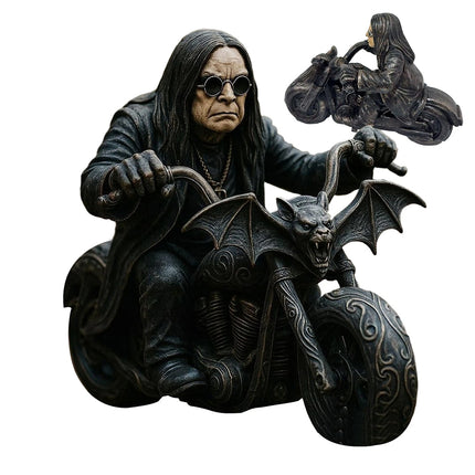 Retro Ozzy Motorcycle Rider Statue Figurine Desk Fans Decor