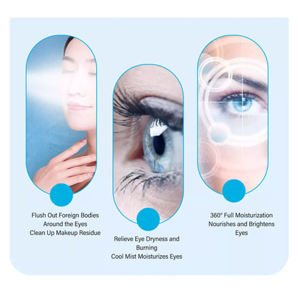 Eye Mist Sprayer White Nano Mist Sprayer Hot Compress Moisturizing Rechargeable