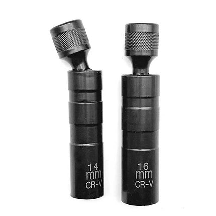 2X Magnetic Thin-Wall Swivel Spark Plug Socket, 12-Point Drive, 14mm & 16mm Sizes