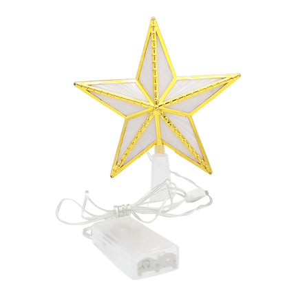 3D Christmas Tree Topper LED Glowing Star Light Projector Party Xmas Decor
