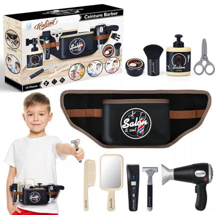 Hairdressing Stylist Playset Hair Salon Role Play Barber Toy Kit for Boy Kids 3+