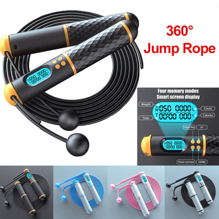 Jump Rope Speed Digital Wireless Cordless Skipping Fitness With Calorie Counter