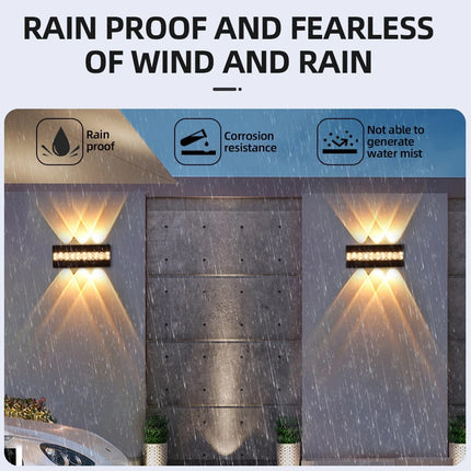 IP65 Waterproof LED Wall Light, 10W Modern Up/Down Sconce for Indoor Outdoor Use