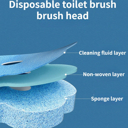 12PCS Disposable Toilet Brush Set - All-in-One Toilet Bowl Cleaning System with Refills