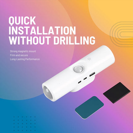 Magnetic RGB LED Night Light Smart Motion Sensor & USB Rechargeable Ambient Lamp