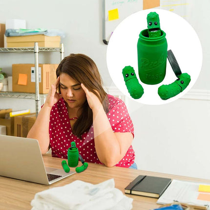 Novelty 3D Printed Pickles in Mason Jar Fun Tickle Pickle Gifts for Everyone