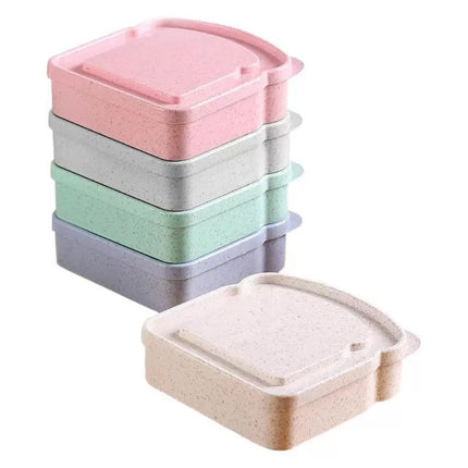 2pcs Reusable Sandwich & Bread Storage Boxes - BPA-Free Lunch Containers for Kitchen Food Storage