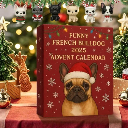 2D French Bulldog 2025 Advent Calendar: Christmas 24 Days Countdown Calendar