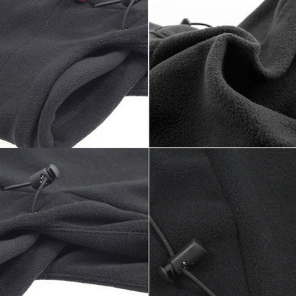 Double Layer Fleece Winter Ski Hood Windproof Warm Outdoor Cap
