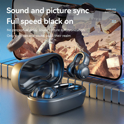 Clip-On Ear Hook Bone Conduction Wireless Bluetooth Running Headphones