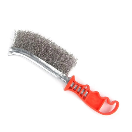 Heavy Duty Wire Hand Brush - Brass Coated/Stainless Steel Bristles for Rust, Paint & Metal Removal