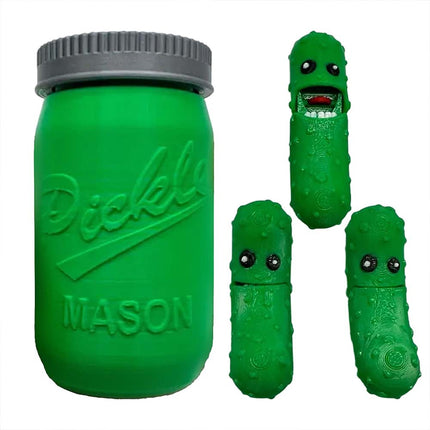 Novelty 3D Printed Pickles in Mason Jar Fun Tickle Pickle Gifts for Everyone