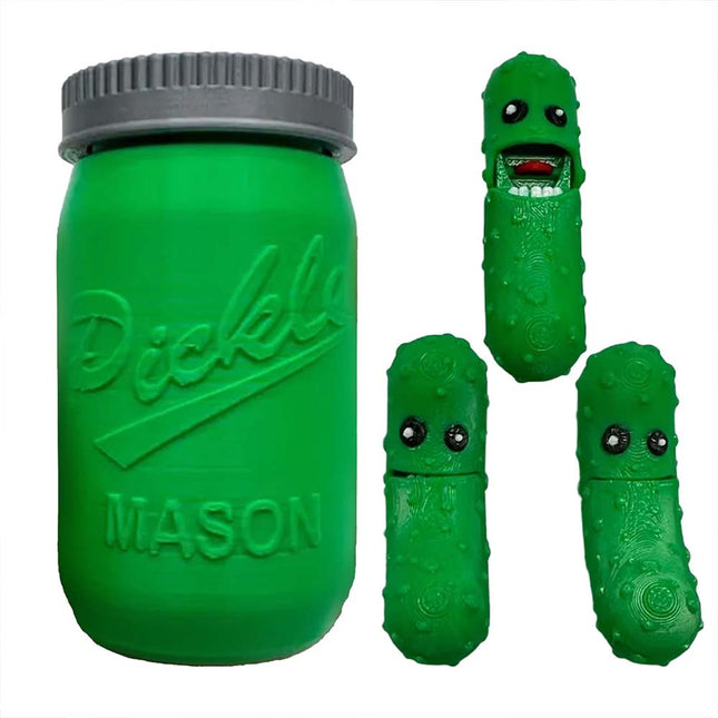 Novelty 3D Printed Pickles in Mason Jar Fun Tickle Pickle Gifts for Everyone