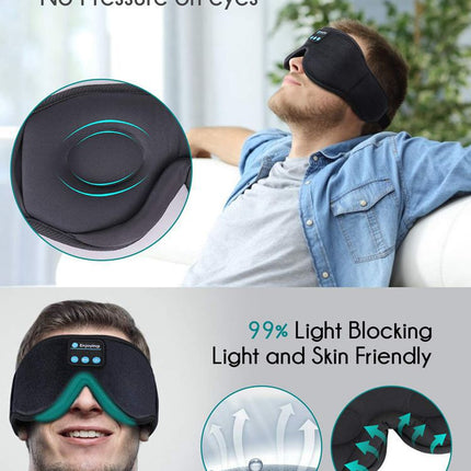 Wireless Bluetooth 5.0 Stereo Eye Mask Headphones Earphone Sleep Music Eye Mask