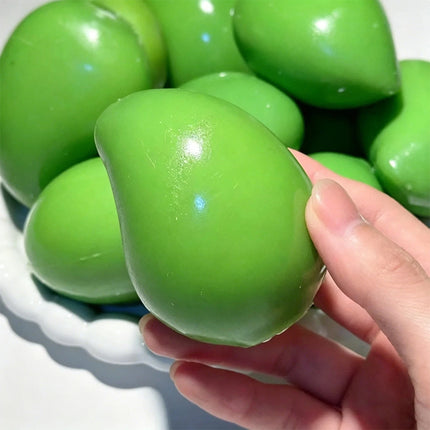 2PCS Color Changing Mango Squishy Stress Ball, Handmade Fidget ASMR Sensory Toy