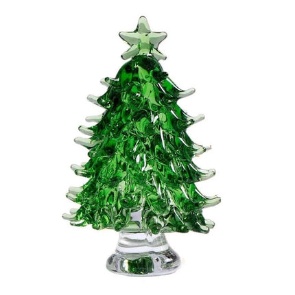 Cute Crystal Tree Figurine , Christmas Miniature Tree Home Decor with Protective Cover