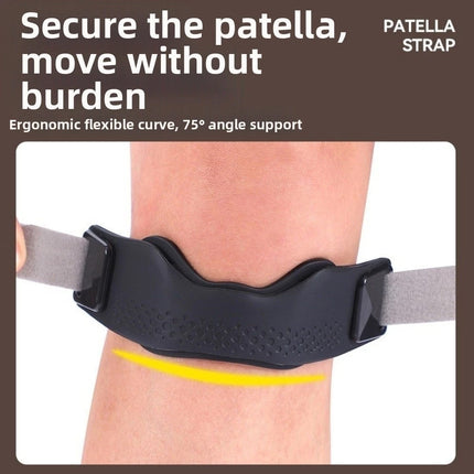 1 Pair Elastic Knee Support Straps – Silicone Patella Tendon Band for Sports