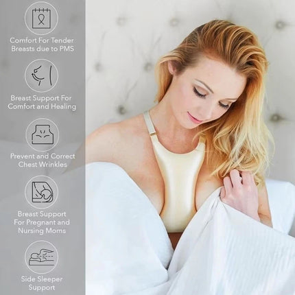 Hypoallergenic Anti-Wrinkle Sleep Pads, Soft Breast Support Pillow for Comfortable Night Sleep