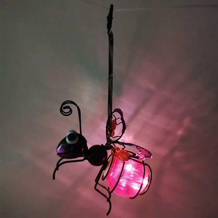 Solar Hanging Bee Light Waterproof Outdoor Hanging Tree Ornament Garden Decor