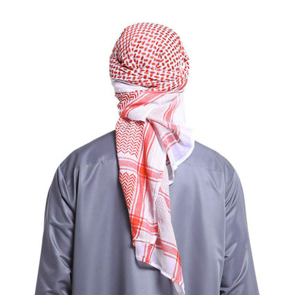 Men Arab Kafiya Keffiyeh Arabic Turban Muslim Shemagh Scarf Palestine Bandana