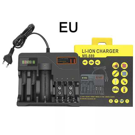 LCD Smart Battery Charger For AAA AA 9V Ni-MH Ni-CD Rechargeable Batteries