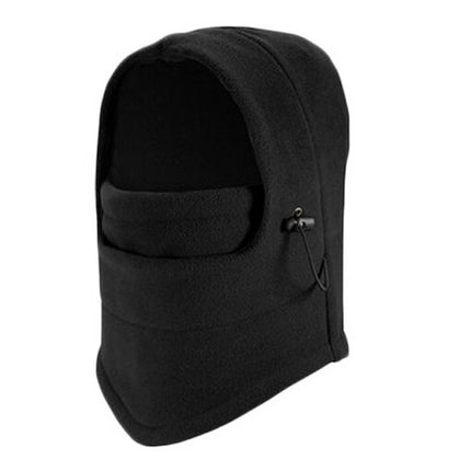 Double Layer Fleece Winter Ski Hood Windproof Warm Outdoor Cap