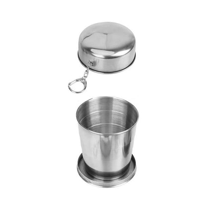 Folding 304 Stainless Steel Telescopic Drinking Cup for Camping Hiking