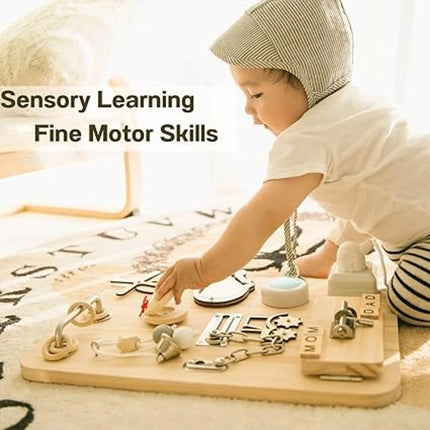 Montessori Busy Board for Toddlers Educational Fidget Sensory Toy Autistic ADHD Children Gift