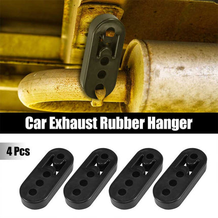4PCS Heavy-Duty Universal Black Rubber Hangers for Car Exhaust Pipe Mount Brackets