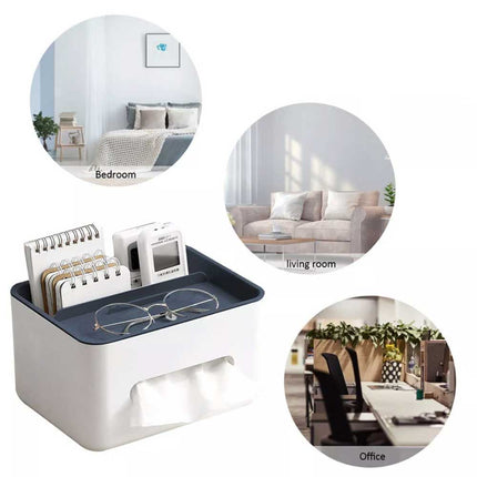 Rectangular Tissue Box Multifunctional Tissue Box Napkin Holder for Living Room