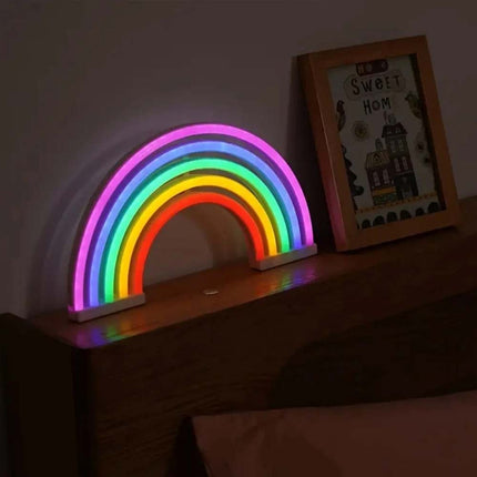 Colourful Rainbow LED Neon Lamp - Wall/Bar Mount for Home, Nursery & Children’s Room