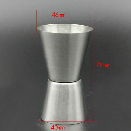 304 Stainless Steel Double Single Shot Measure Jigger Spirit Cocktail Drinks Cup