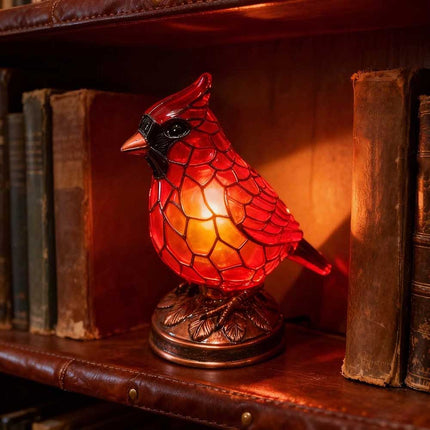 Red Resin Bird Lamp: Sheremart & Fanyil Cardinal Lamp