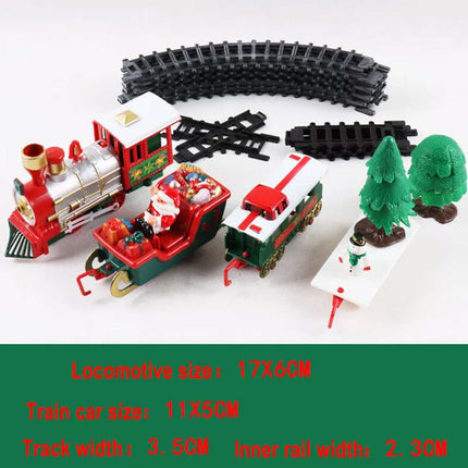 Musical Santa Christmas Tree Train Rail Track Set Light Sound Kids toy Xmas Gift
