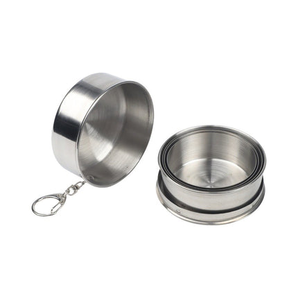 Folding 304 Stainless Steel Telescopic Drinking Cup for Camping Hiking