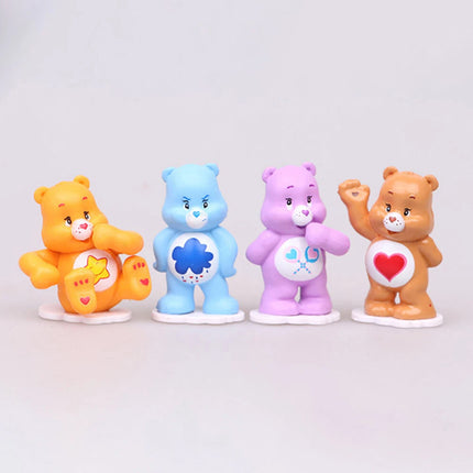 12-Piece Rainbow Bear Playset - Figurine Cake Toppers & Play Toys Set