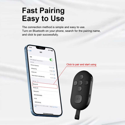 Universal Bluetooth Remote Control Wireless Shutter Page Turner Video Controller