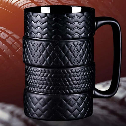 Large 500ML Tyre Tire Ceramic Mug, Coffee Tea Cup, Ideal Birthday Christmas Gift Present