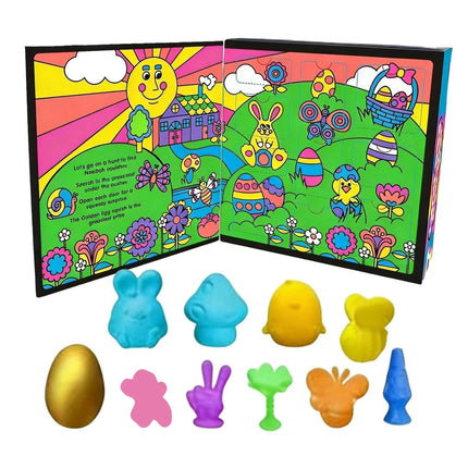 4Pcs Easter Golden Egg Squishy Toy Set 10 Surprise Collectible Squeeze Gifts