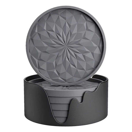 6-Piece Silicone Coaster Set: Non-Slip Heat-Resistant Cup Mats for Drinks & Glasses