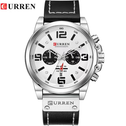 Men's Military Sports Wristwatch, Calendar Display Silicone Strap Casual Boys Watch 8314