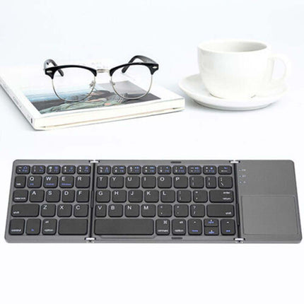 Bluetooth Wireless Keyboard Threefold Touchpad for iPad iPhone Android Windows