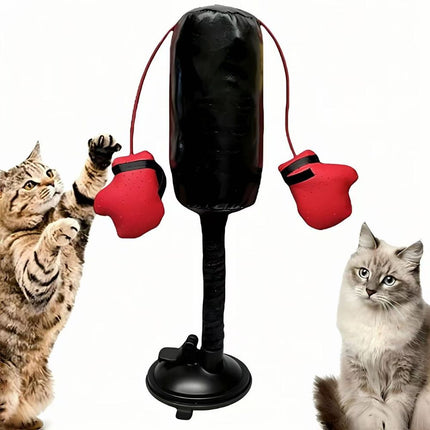Interactive Spring Cat Punching Toy for Solo Play & Daily Exercise
