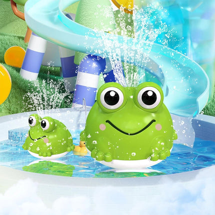 Baby Light Up Bath Toy, Induction Spray Water Frog Sensory Bath Play Toy, Kids Gift