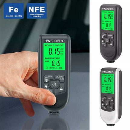 Car Digital Coating LCD Paint Thickness Gauge Meter Tester Painting HW-300PRO