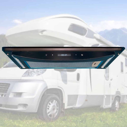 Flush mount caravan / rv / marine rangehood x 12v fan and led lights