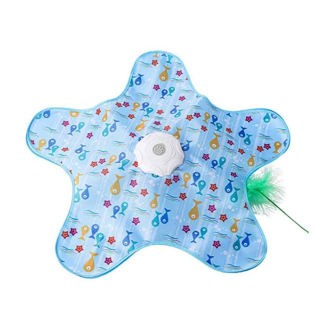 Automatic Cat Toy Moving Feather Interactive Play Toy With Mouse Sound USB Charging