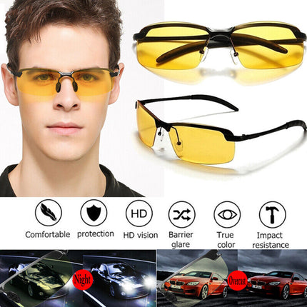 Anti Night Driving Men Glasses HD Polarized Mirror GA Vision Sunglasses Glare