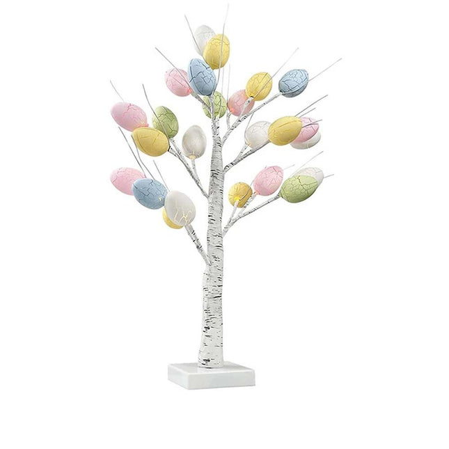 Easter LED Twig Tree Pre-Lit Birch Light Up Party Decoration with 24 Eggs
